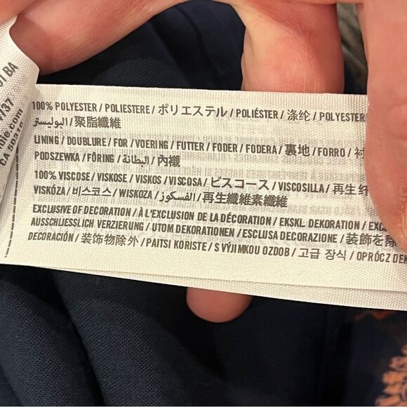 Hollister Pull On Navy Floral Print Short Skirt Size Small - Picture 6 of 7